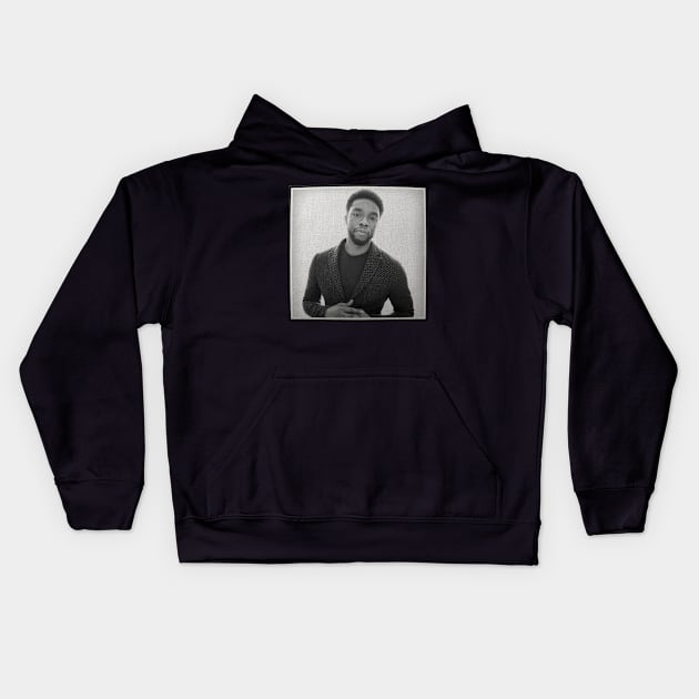 Chadwick Boseman Pillow Kids Hoodie by lahuwasi